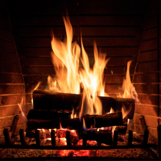 pieces of wood on fire